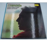 KARAJAN/BERLINER 5 symphonien MENDELSSOHN 5LP's 1975 DG