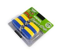 Karakal PU Duo Super Grip de rechange pour - Lot de 2 Bleu/jaune