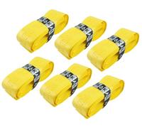 Karakal - PU Super Grip - Bande de préhension autocollante pour badminton, squash, tennis, batte de hockey ou bâton de glace - Jaune Lot de 6