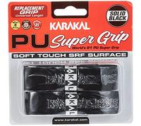 Karakal PU Supergrip Lot de 2 Grips de Rechange pour Raquette de Tennis/Badminton/Squash (Noir)