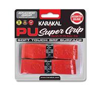 Karakal Universal PU Poignée de Substitution - Pack de 2, Colors- Red