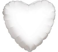 Karaloon Coeur Ballon en plastique blanc en feuille aluminisée