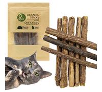 KaraLuna 8 bâtonnets pour Chat I Soins dentaires pour Chat & Jouets à mâcher pour Chat I Produit Naturel à Base de matatabi bâtonnets pour Chat Herbe à Chat valériane bâtonnets pour Chat