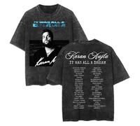 Karan Aujla It was All A Dream The World Tour T-shirt en coton délavé T-shirt décontracté à manches courtes, Noir , XXL