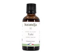 Karandja | Extrait de plante Tulsi Bio (Ocimum sanctum) | Respiration & Sérénité | Phytothérapie | 50 ml | Fabriqué en France