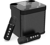 Karaoke Adulte, Enceinte Karaoke 2 Micro sans Fil pour Le Chant, Enceinte Karaoke système de sonorisation Portable kit Karaoke Complet pour la fête, Support Bluetooth, AUX, USB/TF