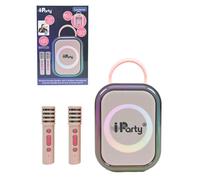 Lexibook Enceinte karaoké sans fil BTC030PK avec 2 micros Rose/Bleu