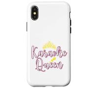 Karaoké Chant Reine Microphone Musique Bar Chanteur Cadeau Coque pour iPhone X/XS