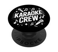 Karaoké Crew Music Singer Performance Night PopSockets PopGrip Adhésif