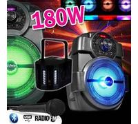 Karaoké Enfants Enceinte 180W portable Batterie avec MICRO USB/BLUETOOTH/ RADIO FM + DERBY