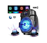 karaoké enfants enceinte 180w portable batterie avec usb/bluetooth/ radio fm +2 roundiams