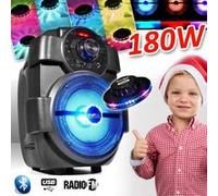 karaoké enfants enceinte 180w portable batterie avec usb/bluetooth/ radio fm + ovni
