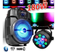 Karaoké Enfants Enceinte 180W portable Batterie avec USB/BLUETOOTH/ RADIO FM + PAR Ayden