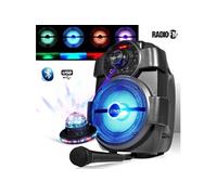 karaoké enfants enceinte 180w portable batterie micro avec usb/bluetooth/ radio fm + roundiams