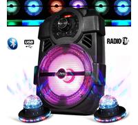 Karaoké Enfants Enceinte 250W portable Batterie HANDY180 avec USB/BLUETOOTH/ RADIO FM +2 RounDiams