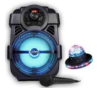 karaoké enfants enceinte party light -250w portable batterie micro handy180 avec usb/bluetooth/ radio fm - roundiams