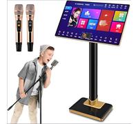 Karaoke Machine avec 2 Microphones sans Fil - 500G Karaoke System Audio Set pour Adultes & Enfants - avec écran Tactile 21,5 in 4K & Phone App Commander Une Chanson, pour Home Parties Party-Stage 4T