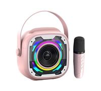 Karaoke Machine, Portable Microphone and Speaker, 1200 mAh Handheld Singing Device with Handle and RGB Lights, Music Amplifier for Home Parties, Performances, Outdoor Events, Wireless