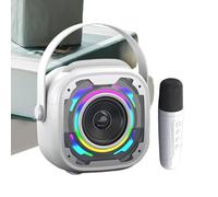 Karaoke Machine, Portable Microphone and Speaker, 1200 mAh Handheld Singing Device with Handle and RGB Lights, Music Amplifier for Home Parties, Performances, Outdoor Events, Wireless