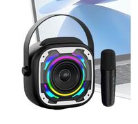 Karaoke Machine, Wireless Microphone Speaker, Handheld Singing Device Lights and Carry Handle, Portable Music Amplifier for Home, Party, Performance, Travel, Kids, Gathering