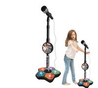 Karaoke Machine With Microphone - Kids Singing Toy, Music Playset | Blue Tooth Enabled Portable Speaker System, Colorful LED Lights, Adjustable Stand For Birthday Parties, Talent Shows, Family Fun