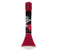 Karaoké Micro Star Bluetooth The Voice avec fonction Changement de voix, Microphone pour chanter, Haut-parleur lumineux 3W, Port micro SD, Red/Black - MIC210TV