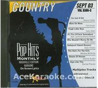 Karaoke Music CDG: Pop Hits Monthly Country September 2003 CDG