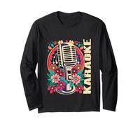 Karaoké Musique Bar Chanteur Fleurs Microphone Karaoké Manche Longue