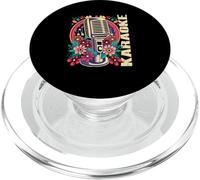 Karaoké Musique Bar Chanteur Fleurs Microphone Karaoké PopSockets PopGrip pour MagSafe