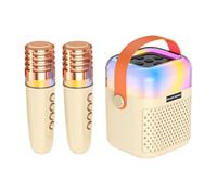 Karaoké Portable pour Enceinte Chant sans Fil avec 2 Microphones