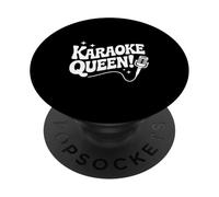 Karaoké Queen Mic Fun Music Lover PopSockets PopGrip Adhésif