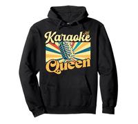 Karaoké Queen - Rétro Vintage Karaoké Party Musicien Chanteur Sweat à Capuche