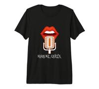 karaoké Reine Chantant Chanteur Musique Microphone lèvre Cadeau T-Shirt Haut de Gamme