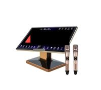Karaoké Tactile 21.5 Pouces, 2 Micros Sans Fil, Bluetooth, Réverbération, Chansons En Nuage, Machine De Fête KTV À Domicile, Système Tout-en-un Captation Sonore Claire