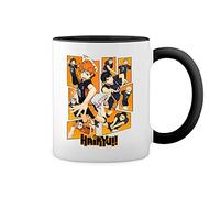 Karasuno High School Team Haikyu Blanc tasse de café avec jante noire et poignée Mug