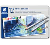 Karat Aquarell, Crayons De Couleur Aquarellables De Qualité Professionnelle, Grande Miscibilité Des Couleurs, Boîte Métal De 24 Crayons Assortis, 125 M24