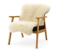 KARAT Audrey - Coussin en peau de mouton pour chaise (60 x 90 cm), couleur crème