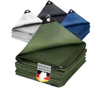 KARAT Bâche 140 g/m² imperméable 8 x 14 m anthracite bâche multi-usages pour protection contre les intempéries - Idéal pour le jardin - Résistante aux UV, revêtue des deux côtés, imperméable et