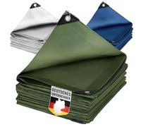 KARAT Bâche de protection 240 g/m² imperméable 8 x 14 m - Blanc - Bâche polyvalente pour protection contre les intempéries - Idéal pour le jardin - Résistante aux UV - Revêtement des deux côtés