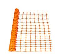 KARAT Barrière en rouleau Chester, Filet de sécurité en plastique réutilisable, Filet robuste de signalisation et de protection, Clôture de construction, Grillage enclos orange 50 m L x 1 m H, 100g/m²