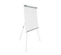 KARAT Chevalet de présentation, Tableau magnétique Inscriptible effaçable à sec avec bras latéraux+support mobile, Hauteur réglable 105-188 cm, Flipchart avec Porte-bloc (68x105 cm Coyote PRO)