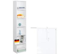 KARAT Étagère de Rangement élégante à Plusieurs Compartiments,Bibliothèque de Chambre en cubique avec Sangle de sécurité,Anti-basculement (Blanc Maine, 24 P x 40 L x 178,5 H cm (6 Cases))