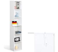 KARAT Étagère de Rangement élégante à Plusieurs Compartiments,Bibliothèque de Chambre en cubique avec Sangle de sécurité,Anti-basculement (Blanc Delaware, 24 P x 30 L x 158,5 H cm (6 Cases))