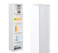 KARAT Étagère de Rangement élégante à Plusieurs Compartiments,Bibliothèque de Chambre en cubique avec Sangle de sécurité,Anti-basculement (Blanc Alaska 5 Cases, 24 P x 32 L x 132 H cm (5 Cases))