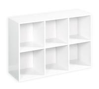 KARAT Étagère de Rangement élégante à Plusieurs Compartiments,Bibliothèque de Chambre en cubique avec Sangle de sécurité,Anti-basculement (Blanc Vermont, 29,8 P x 91,2 L x 61 H cm (6 Cases))
