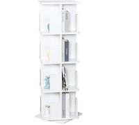 KARAT Étagère de Rangement élégante à Plusieurs Compartiments,Bibliothèque de Chambre en cubique avec Sangle de sécurité,Anti-basculement (Bland Indiana, 40 P x 40 L x 129 H cm (4 Niveaux))
