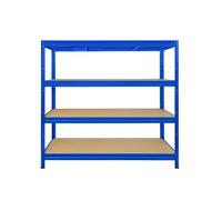 KARAT Étagère de Rangement pour Charges Lourdes pour Garage, Cave, Atelier - Étagère en Grille - Étagère d'angle - Étagère à pneus (Bleu, 177 x 200 x 60 cm)