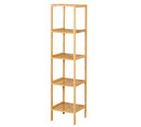KARAT - Étagère en Bambou - Étagère étroite sur Pied pour Salle de Bain Chambre et Salon - Escalier à Fleurs élégant - Banc de Fleurs décoratif 34L x 33P x 110H cm - Modèle Iowa (5 Niveaux)