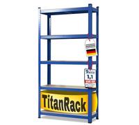 KARAT Étagères à charges lourdes pour garage, cave, atelier, rayonnage à emboîtement, étagère d'angle, étagère à pneus (bleu, 220 x 90 x 60 cm)