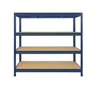 KARAT Étagères à Grande Tenue| Etagère à emboîter, Montage sans Outils| Rayonnages Charges Lourdes| Rayonnage Magasin & Garage| Étagère d'atelier modulable(Gris 200 x 180 x 60 cm -4 Niveaux)